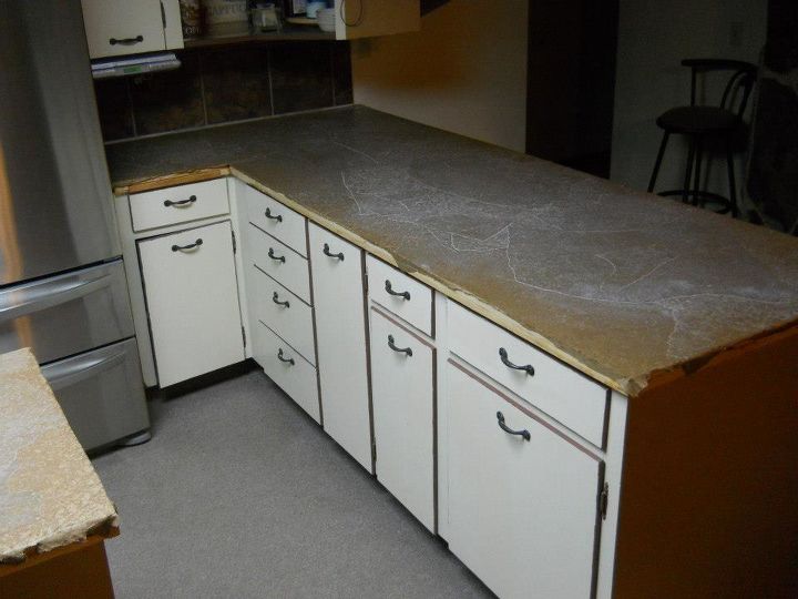 refinished counter tops with paper