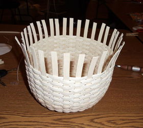 basket weaving class i took and basket i made 11 3 12, crafts, My basket almost weaved