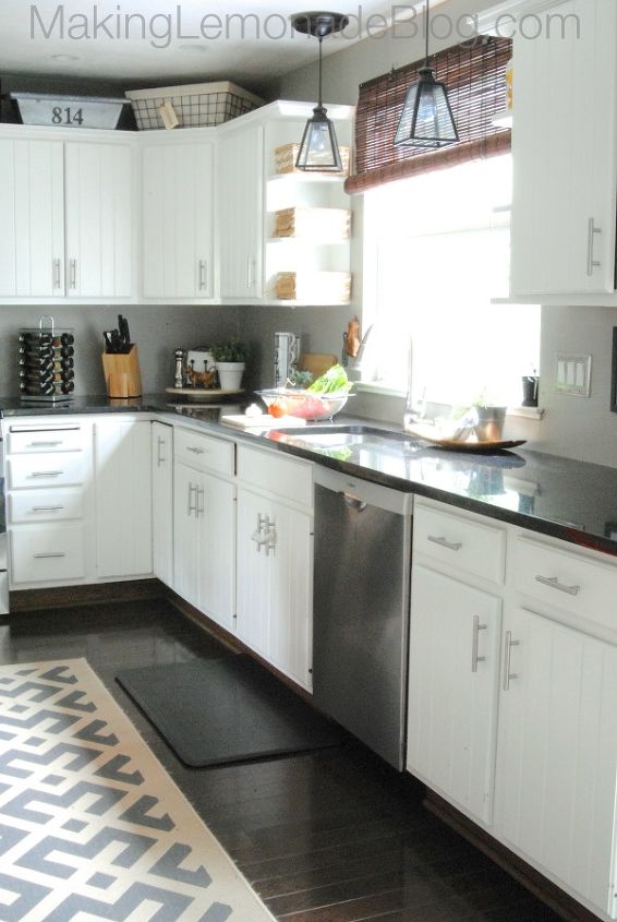 budget friendly modern white kitchen renovation, home decor, home improvement, kitchen design