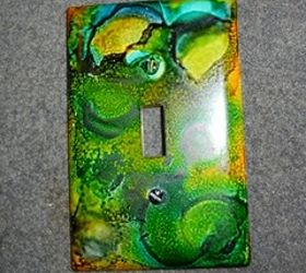 diy alcohol ink coasters and light switch covers, crafts, decoupage, repurposing upcycling