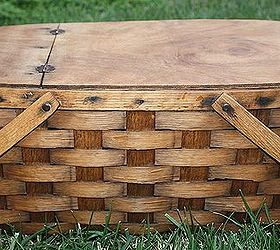 trash to treasure picnic basket, crafts, The wood looks so much better after cleaning and oiling it