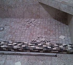 desastre de la ducha de trabajo