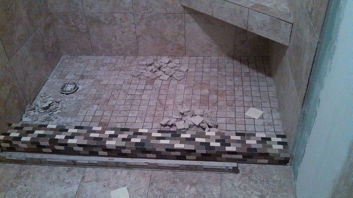 desastre de la ducha de trabajo