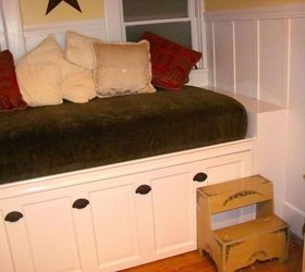window seat daybed, diy, doors, home decor, painted furniture