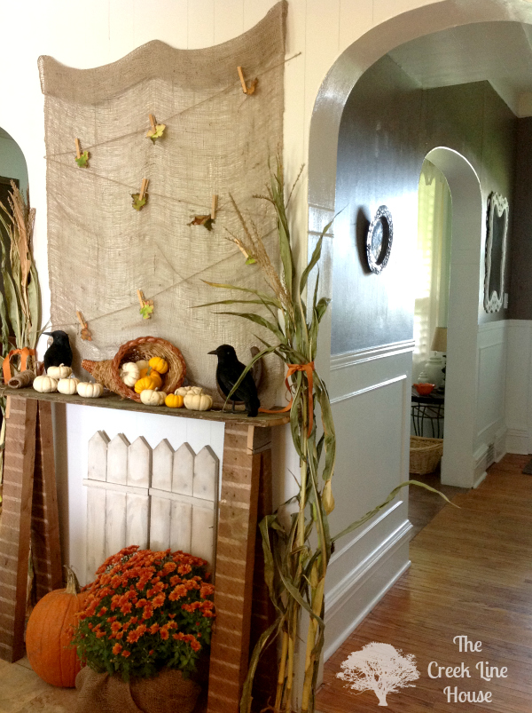 my harvesty fall fantel, seasonal holiday decor