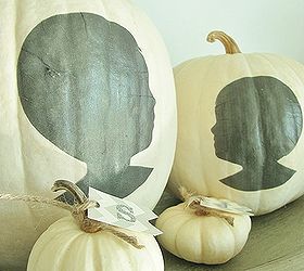 diy white pumpkins silhouettes, crafts, electrical
