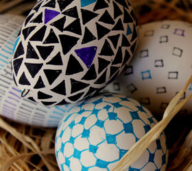 sharpie easter eggs, crafts, easter decorations, seasonal holiday decor