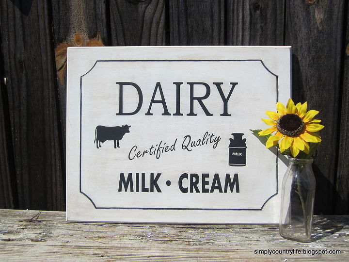 how i turned old kitchen cabinet doors into dairy signs, crafts, home decor, repurposing upcycling