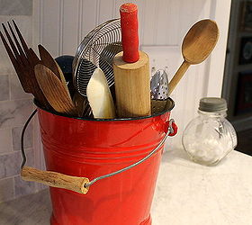red adds highlights to a kitchen, home decor, Red Highlights