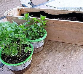 diy planter box herb garden, diy, gardening, Add your favorite herbs