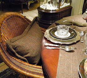 ralph lauren s thanksgiving table plus a bonus, seasonal holiday d cor, thanksgiving decorations, Instead of a tablecloth he uses a wool blanket And this post includes a link to how to make a similar pillow