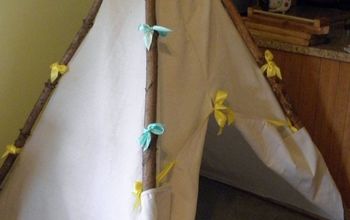 Build a Tee Pee Out of a Drop Cloth