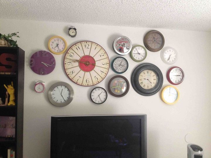 my clock wall, home decor, wall decor