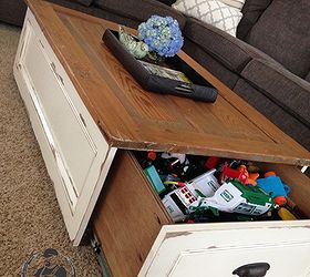 diy storage coffee table, painted furniture, repurposing upcycling, storage ideas