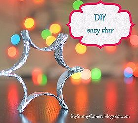 diy easy christmas decoration foil star, christmas decorations, crafts, seasonal holiday decor