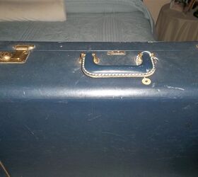 q old suitcases, repurposing upcycling
