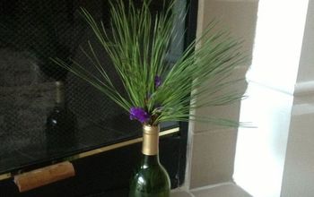 Wine bottle and flowers