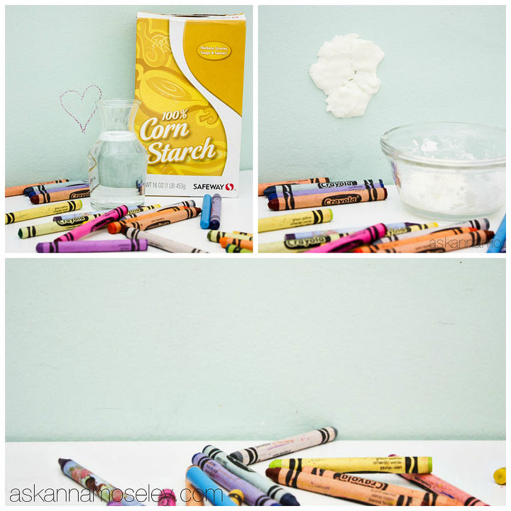 how to get rid of crayon marks, cleaning tips, Before during and after voila all clean