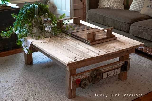 funky junk s top 2012 junk, repurposing upcycling, A bashed up pallet gets new life in my living room