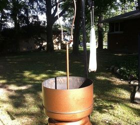 brass lamp finds new life as hanging planter, flowers, gardening, repurposing upcycling, Test run of the hanging pot