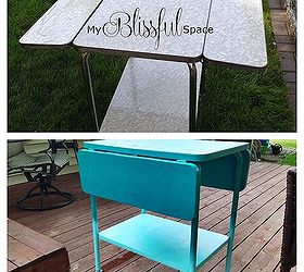 diy outdoor entertaining cart, outdoor furniture, outdoor living, painted furniture, Before and After