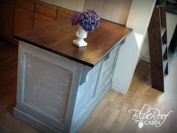kitchen island built from an old door gets and update, painted furniture, Kitchen Island built from an Old Door