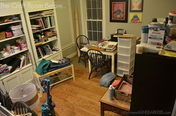 getting a craft room organized, craft rooms, organizing, This room was a dumping ground