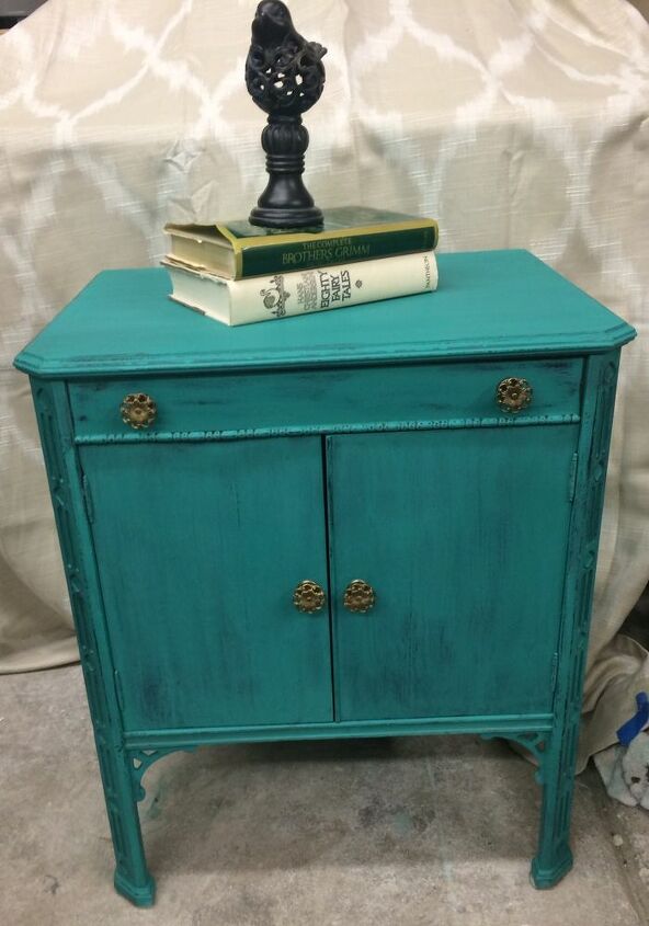 painted record cabinet, painted furniture