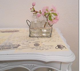 diy mod podge table with vintage letters, diy, how to, painted furniture, DIY Mod Podge Table With Vintage Letters