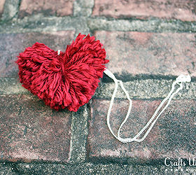 creating heart shaped pom poms, crafts, valentines day ideas, We used our heart shaped pom pom to create a sweet little necklace
