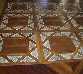 this is a hardwood floor we installed with a bordeaux pattern made of brazilian, flooring, hardwood floors