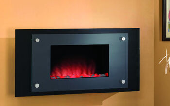 So I found this modern wall fireplace, it seems to be powered by electricity so it's probably okay for me to say that