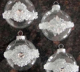easy how to beaded glass ornaments, crafts, seasonal holiday decor, What a charmer the ornaments turned out to be