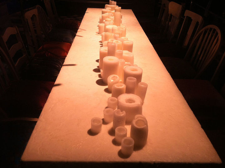 one of my favorite setups at the architectural digest home design show in nyc this, home decor, a table made of wax