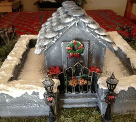 haunted christmas village, crafts, seasonal holiday decor, Haunted Christmas Gingerbread House