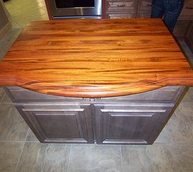tigerwood rawr, doors, hardwood floors, woodworking projects, AK is actually selling this heirloom quality kitchen island Wellborn Forest 39 Peninsula Cabinet in Spanish Moss with stunning Tigerwood Top with Roman Ogee Edge Asking 1000 it s available for pick up in Marietta