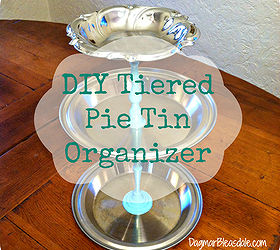 diy pie tin organizer, crafts, repurposing upcycling