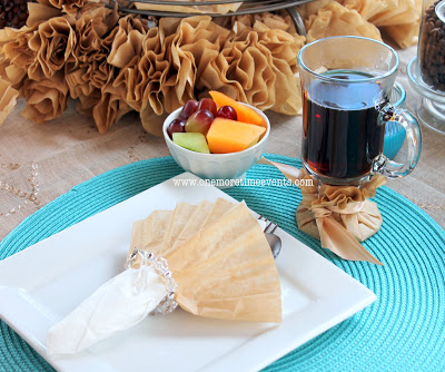 using coffee filter to decorate your table, home decor, repurposing upcycling, Quick and easy ideas using brown coffee filters