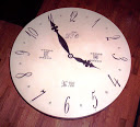 diy how to paint a clock face table, painting, The top is completely hand painted