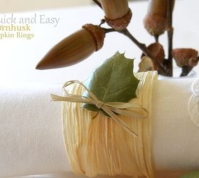 corn husk napkin rings, crafts, thanksgiving decorations
