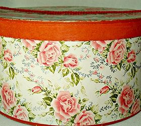 decorating with vintage the ultimate repurpose, home decor, painted furniture, Vintage cottage style rose hat box