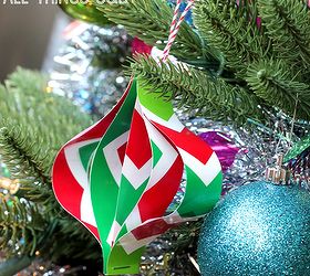 diy ornaments using wrapping paper scraps, crafts, seasonal holiday decor