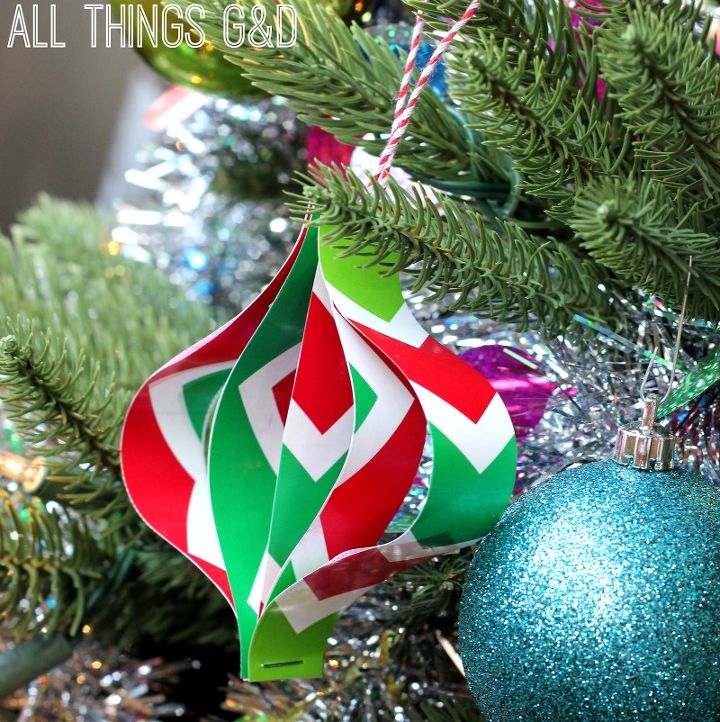 diy ornaments using wrapping paper scraps, crafts, seasonal holiday decor
