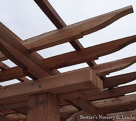 landscaper know how classic cedar pergola notching the post, outdoor living, woodworking projects, Strong joinery is important for years of enjoyment The cross members can rest on the post which carries the load The fasteners hold the joint nice and tight in place