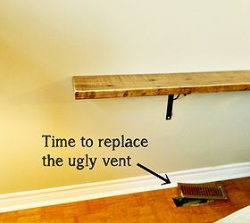 diy sofa shelf easiest solution for a common problem, diy, living room ideas, painted furniture, shelving ideas, woodworking projects, Now the couch sits in front of the vent instead of over it