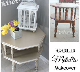 gold metallic makeover, home decor, painted furniture