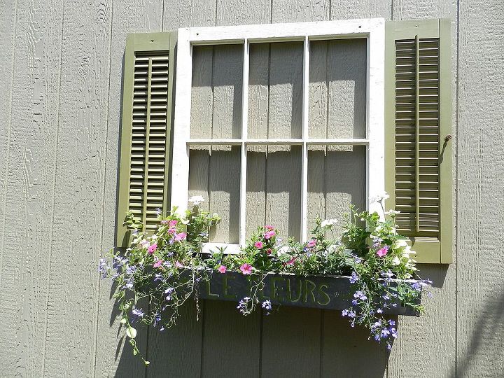 upcycled garden shed window, curb appeal, gardening, outdoor living, windows