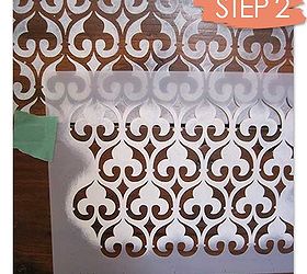 how to stencil wood furniture with chalk paint decorative paint, Our Moorish Fleur de Lis stencil is a perfect design to transform this old dresser into a statement piece