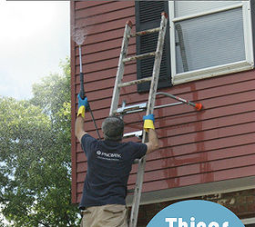 how we washed our aluminum siding, cleaning tips, curb appeal, There are various methods for washing aluminum siding but we chose to use the chemical TSP and a power washer