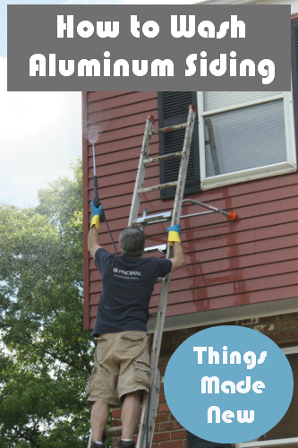 how we washed our aluminum siding, cleaning tips, curb appeal, There are various methods for washing aluminum siding but we chose to use the chemical TSP and a power washer